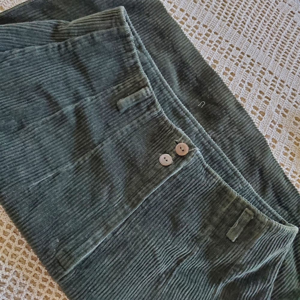 Vintage Corduroy Green skirt